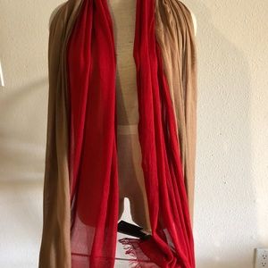 ARMANI EXCHANGE Shawl Large Wrap Scarf 36"x81" Red